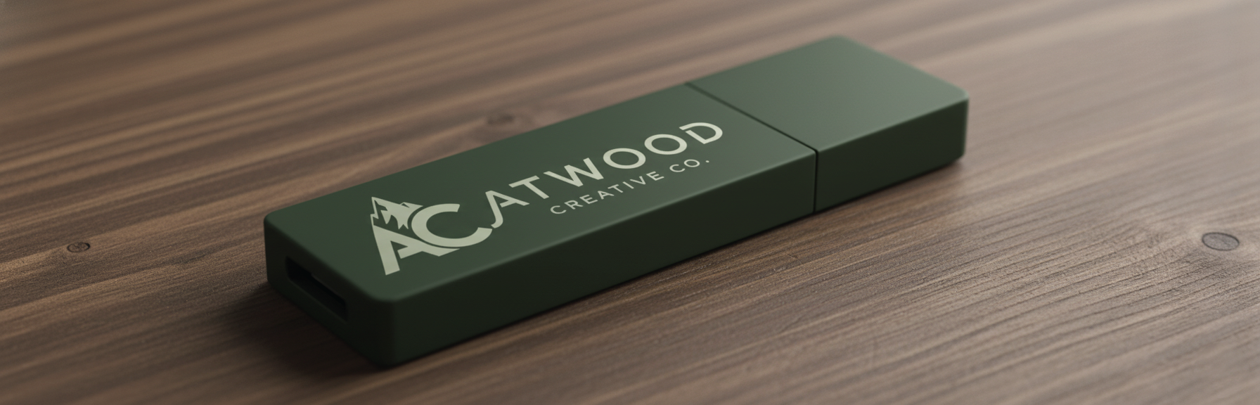 Atwood Creative Co primary logo on dark background.
