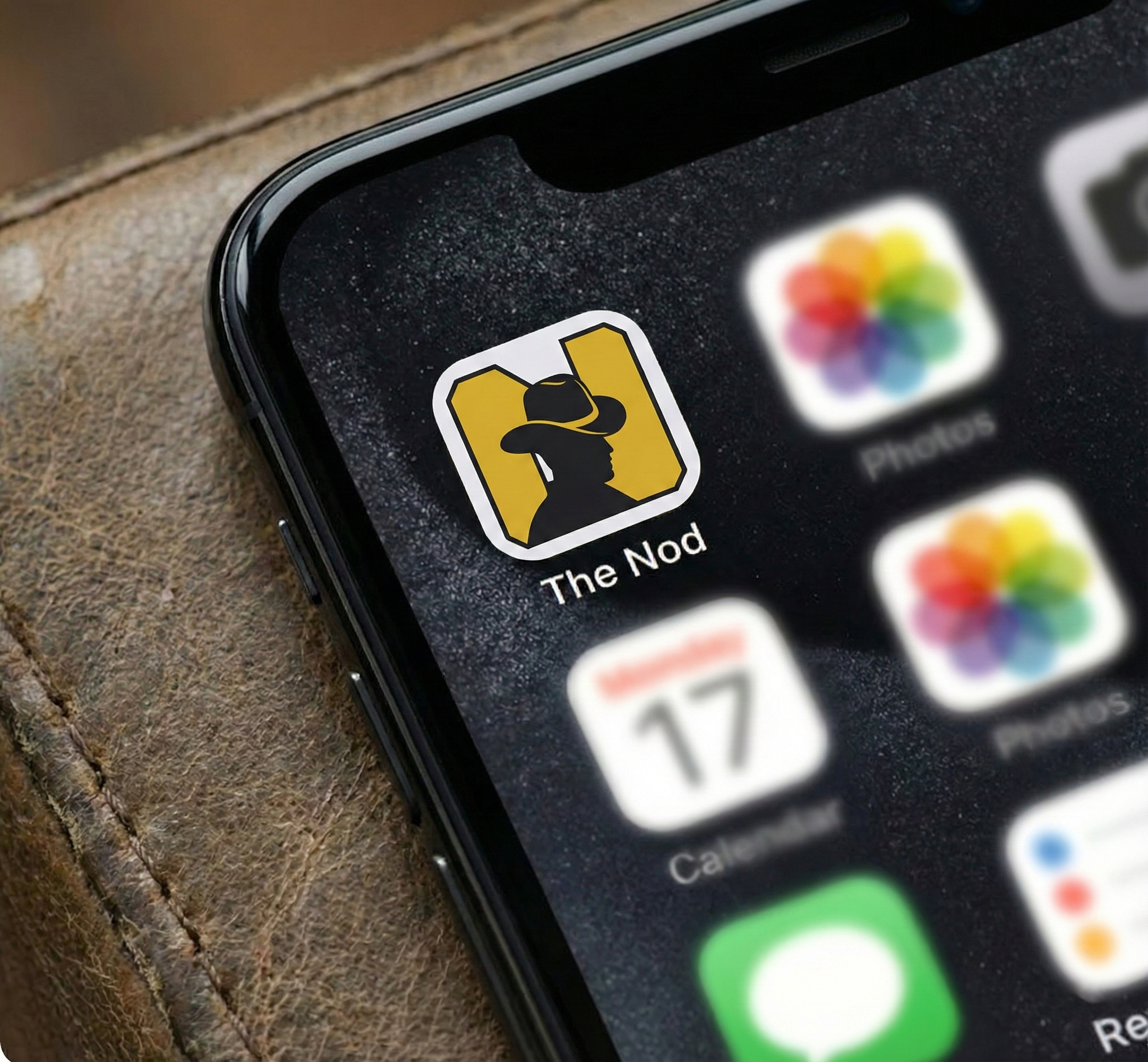Application Home screen with event data.